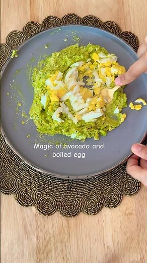 Magic of avocado and boiled eggs
