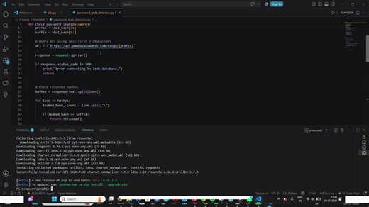 #cybersecurity #python #informationsecurity #passwordsecurity #ethicalhacking #dataprotection #cryptography #cyberawareness #pythonprojects #learningjourney #securityengineering | Rashmi Das