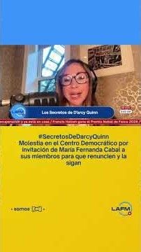 Centro Democrático upset over Cabal inviting its members to resign and join her
