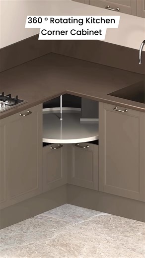 627K views · 3.7K reactions | 360 ° Rotating corner cabinet for kitchens is really a great option to make use of corners ✨ • • #kitchencabinetsdesign #kitchenstorage #rotatingcabinet | Tiffany Design Studio | Facebook