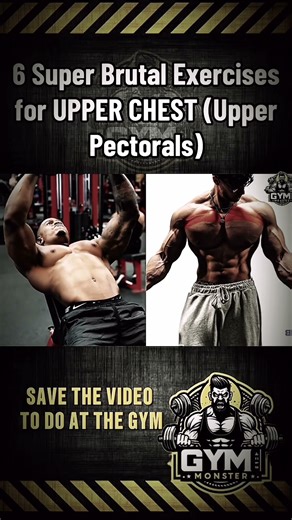 6 Super Brutal Exercises for UPPER CHEST (Upper Pectorals) #UpperChest#ChestWorkout#PushDay#ChestDay