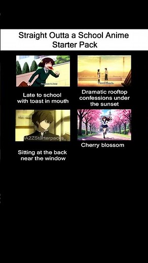 Straight Outta a School Anime Starter Pack #anime