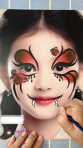 30K views · 345 reactions | Halloween Butterfly Rose Makeup Tutorial 曆 Just one brush and a few colors — create a stunning fantasy look! Perfect for moms, beginners, or anyone who loves creative art. These simple face painting skills are fun to learn and useful for events ✨ Start with interest, and you’ll soon paint like a pro! #HalloweenMakeup #FacePainting #ButterflyRose #CreativeArt #Ankabella | AnKa Bella Art | Facebook