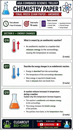 GCSE Chemistry Paper 1 Mock Exam + Answers | AQA Combined Science By Clearcut Bio-Chem