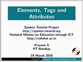 Elements-Tags-Attributes in HTML in English