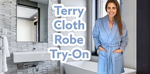 Watch Terry Cloth Robe Try-on. Fits true to size, pretty colors! on Amazon Live
