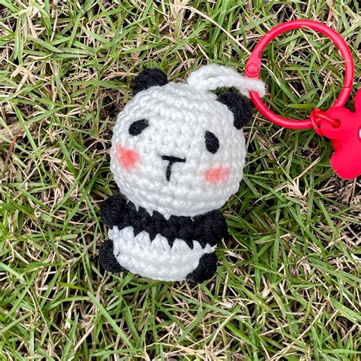 Panda Keychain, Cute Panda Crochet Keychain, Handmade Amigurumi Panda Keyring, Kawaii Animal Plush Charm, Mini Bear Keychain - Etsy