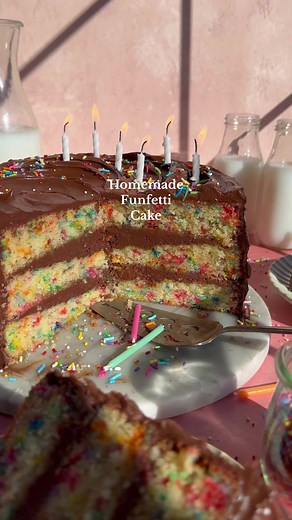 Delicious Homemade Funfetti Birthday Cake Recipe