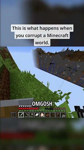Minecraft But The World Becomes Corrupted #minecraft #shorts