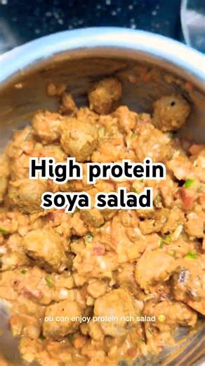 High Protein Creamy Soya Chunks Salad 🥗💪