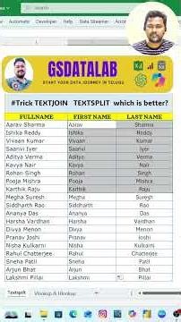 - Excel Text Split Trick in 2 Ways TEXTSPLIT + TEXTJOIN #dataextractor #excelfeature #excelintelugu
