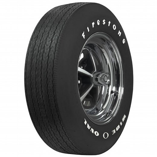 Firestone 62450 Wide Oval Tire, Raised White Letter, F70-15