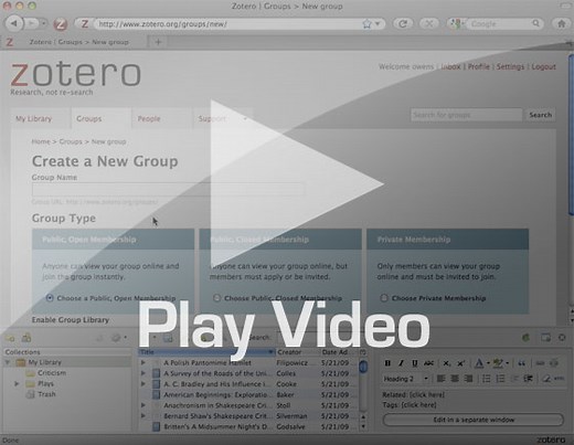 Zotero | Groups