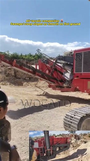 Crawler crusher--All-terrain compaction 🌋 Swamps/steep slopes as smooth as flat ground!#Mining