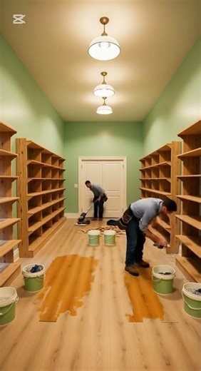Library Room Restoration Transformation 📚✨ |From Old to Elegant Study#home #bunker #timelapse #diy