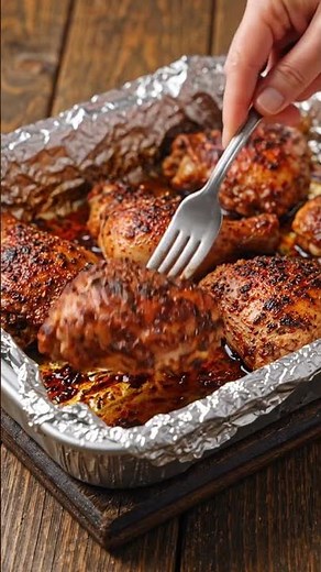 🍗🔥 4-Ingredient Oven-Baked Chicken Thighs (Crispy & Juicy)