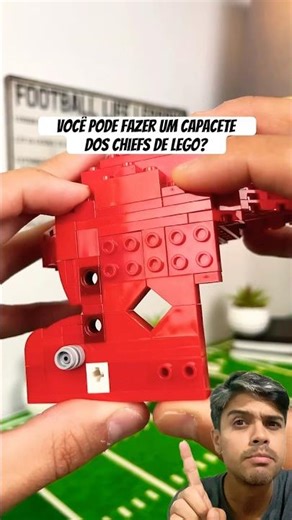 Capacete do Kansas Chiefs feito de LEGO 🏈