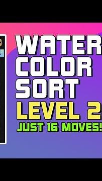 Water Color Sort Level 245 Walkthrough [16 Moves!]