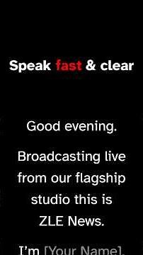 Speak Fast & Clear Broadcasting Challenge | (Teleprompter Practice)