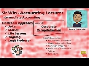 Lecture 07: Corporate Recapitalization. Corporation Accounting. [Intermediate Accounting]