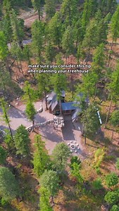 Nelson Treehouse and Supply on Instagram: "When you’re designing your treehouse, don’t just think about where to build, think about what you’ll see 😍 Treehouse Master @treehousepete top tip is to resist the urge to build on the most beautiful spot so you can preserve that view for your treehouse 🏔️🏡🌲 What’s your ideal treehouse view? 🤩 📍 On The Rocks Ranch Treehouse in Whitefish, Montana #treehouse #treehousemasters #architecture #design #build #ranchhouse"