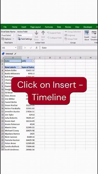 Create a Timeline in MS Excel
