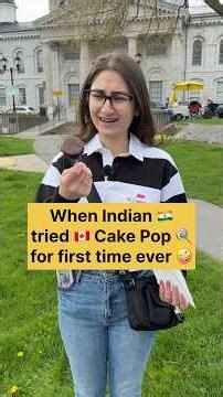 🇨🇦 Indian Girl Tries Canadian Cake Pop for the First Time 🍭 | Sweet Reaction #veggmomo