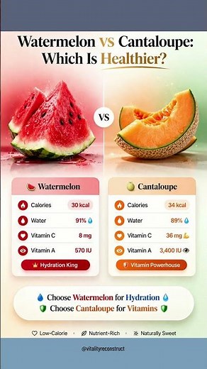 Watermelon vs Cantaloupe: Which Is Healthier?
