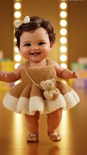 Tropical Luxe Baby Fashion Runway | Pixar-Style Chubby Toddler Couture on a Golden Beach