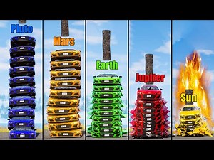 Gravity Difference #9 - Earth, Pluto, Jupiter, Mars, Sun - Beamng drive