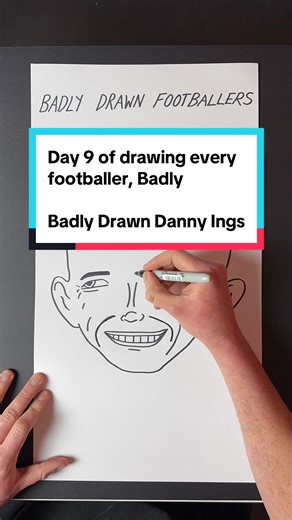 Badly Drawn Danny Ings. @dannyings taken from a 2025 premier league panini sticker pack @Panini UK & Ireland let me know what you think in the comments and who i should draw next.