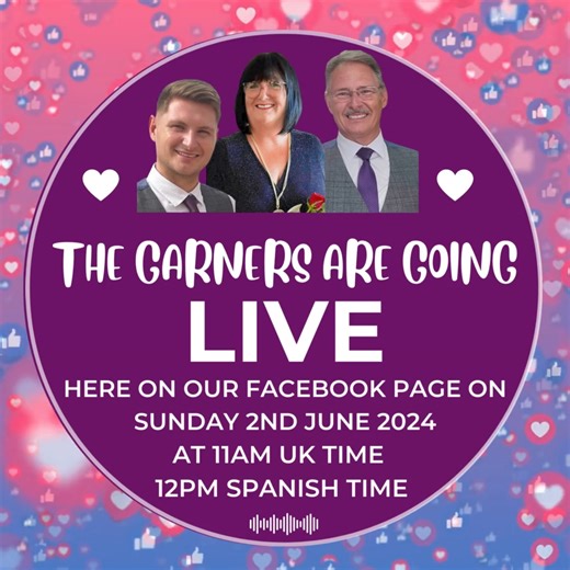 Don't forget to join, Sharon Garner, Steve and Shaun Garner here on our Facebook LIVE TODAY at 11am UK time - 12pm Spanish time for a catch up 🤪 See you soon x #thegarners #channel4 #sunseaandsellinghouses #spanishpropertychoice #almeria #spain #facebooklive | Spanish Property Choice - The Garners of Sun Sea and Selling Houses