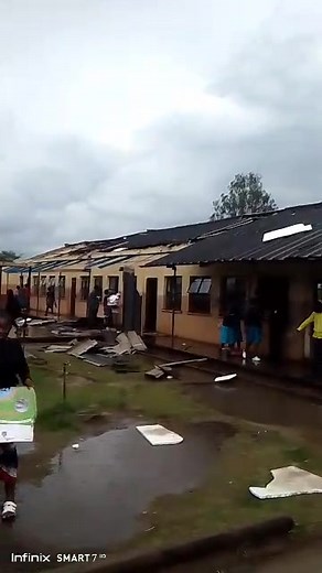 Mkushi Boarding Secondary School Devastated by Windstorm. ‎ ‎Today's rain in Mkushi caused an extensive damage to Mkushi Boarding school's infrastructure. ‎The storm, ripped off the asbestos roofs of three classroom blocks and the boys' and girls' dormitories. ‎ ‎According to reports, 29 panels of the perimeter wall fence also collapsed, leaving the dormitory areas temporarily unsecured. Despite the chaos, all learners are reported to be safe and accounted for, thanks to the prompt response of s