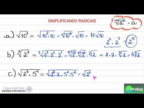 SIMPLIFICATION OF RADICALS - ROOTING - With Professor Gisele Ramos