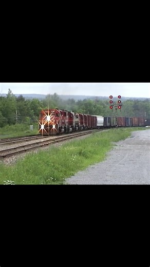 Canadian Pacific Mixed Freight Train with SD40-2 5941 leading Delanson NY June 2003