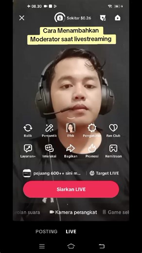 cara menambahkan moderator saat live streaming