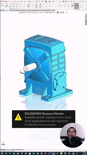 Solidworks System memory low. How to fix this issue? #mechanical #solidworks #design #engineering