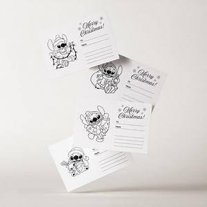 Printable Stitch Coloring Christmas Card - Etsy UK