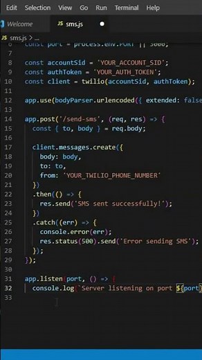 How to Send SMS with Node.js - Tutorial