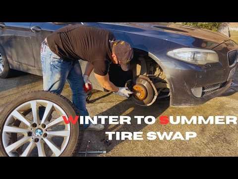 How to Do a Winter to Summer Tire Swap Properly (car: BMW F10)