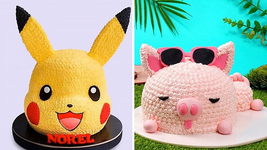 Pikachu Cake & Cool Pig Cake ⚡🐷 | Fun Character Cake Decorating Tutorial
