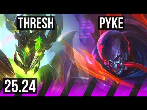 THRESH & Seraphine vs PYKE & Draven (SUP) | Good KDA: 5/1/13 | EUW Master | 25.24
