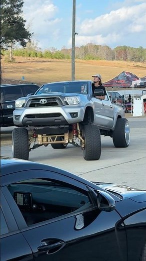SQUATTED TRUCK FAIL, Can't Even See the Road!