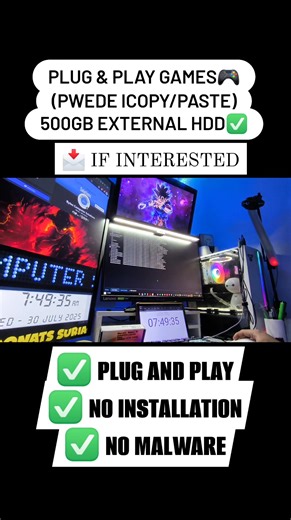 ✅ 500GB EXTERNAL FULL OF PC GAMES (PWEDE COPY PASTE GAMES SA IBANG PC/LAPTOP ANG PC GAMES) DONATS SURIAO  ✅ PLUG AND PLAY ✅ NO INSTALLATION ✅ NO MALWARE ️500 GB EXTERNAL HDD FULL OF GAMES SHOPEE CHECKOUT  https://ph.shp.ee/tYGeXa9 LAZADA CHECKOUT  https://s.lazada.com.ph/s.nFnSo TIKTOK CHECKOUT  https://vt.tiktok.com/ZSjAWbGtL/ | Bytes Computer Solutions | Facebook