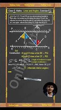 Q5 Ex 6.2, class 9 Math, lines and angles.