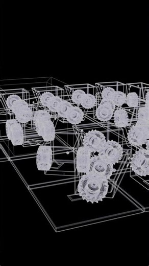 Geometry nodes + animation nodes combined - wireframe mode #b3d #geometrynodes #animationnodes