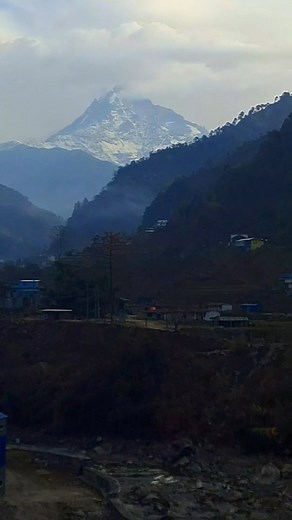 "I want to see Mountains again, Mountains Gandalf...🏔" Reminding you the dialogue from our childhood adventurous movie "The Lord of the Ring"...😍 #MajesticMachapuchre #biketrip | Kuber Bahadur Singh