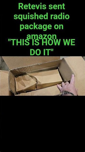 Retevis smashed rt95 ham radio packed by amazon.