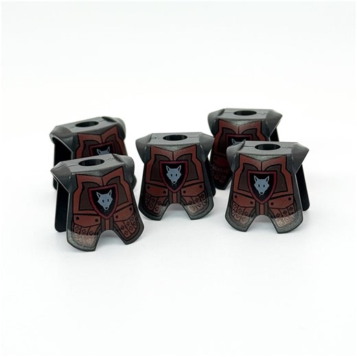 Medieval Wolf Chest Plate Armor – 5 Pack Custom Minifigure Accessories - Etsy