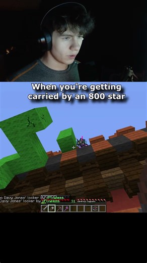 When you're getting carried by an 800 star in Bedwars